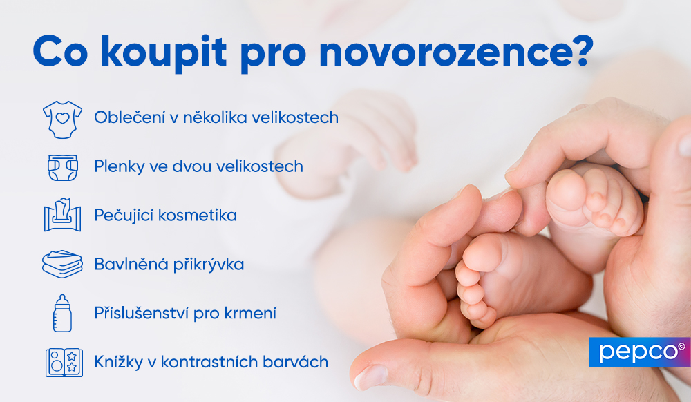 nfografika společnosti Pepco „Co koupit novorozenci?“