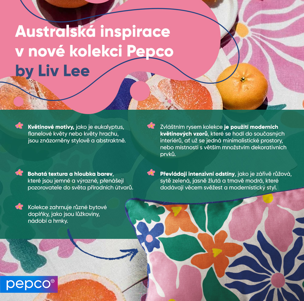 Infografika společnosti Pepco popisující novou kolekci byla vytvořena ve spolupráci s Liv Lee
