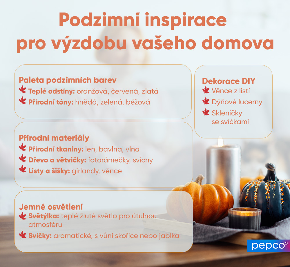 Infografika společnosti Pepco o podzimní výzdobě