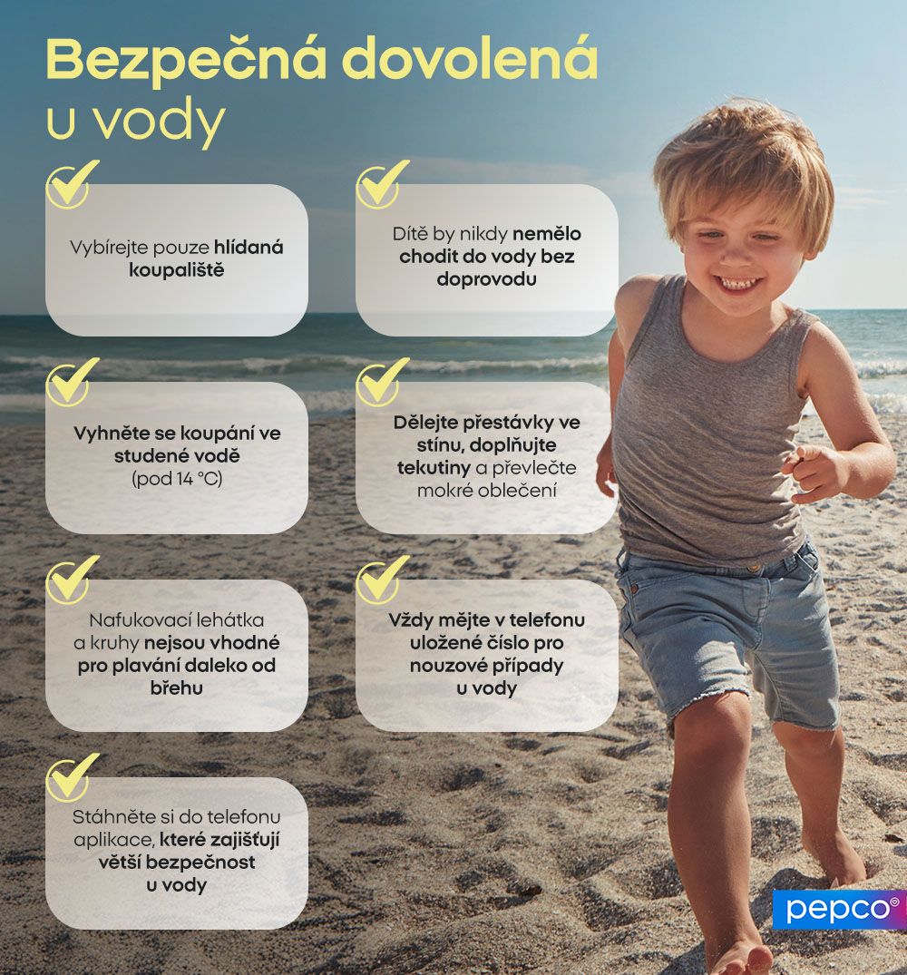 Bezpečná dovolená u vody.